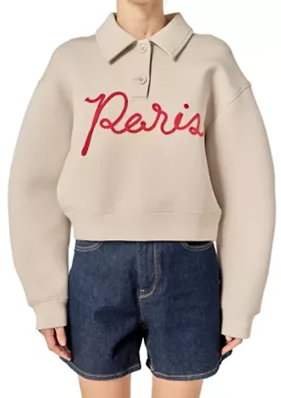 LETTERING POLO SCUBA TOP
