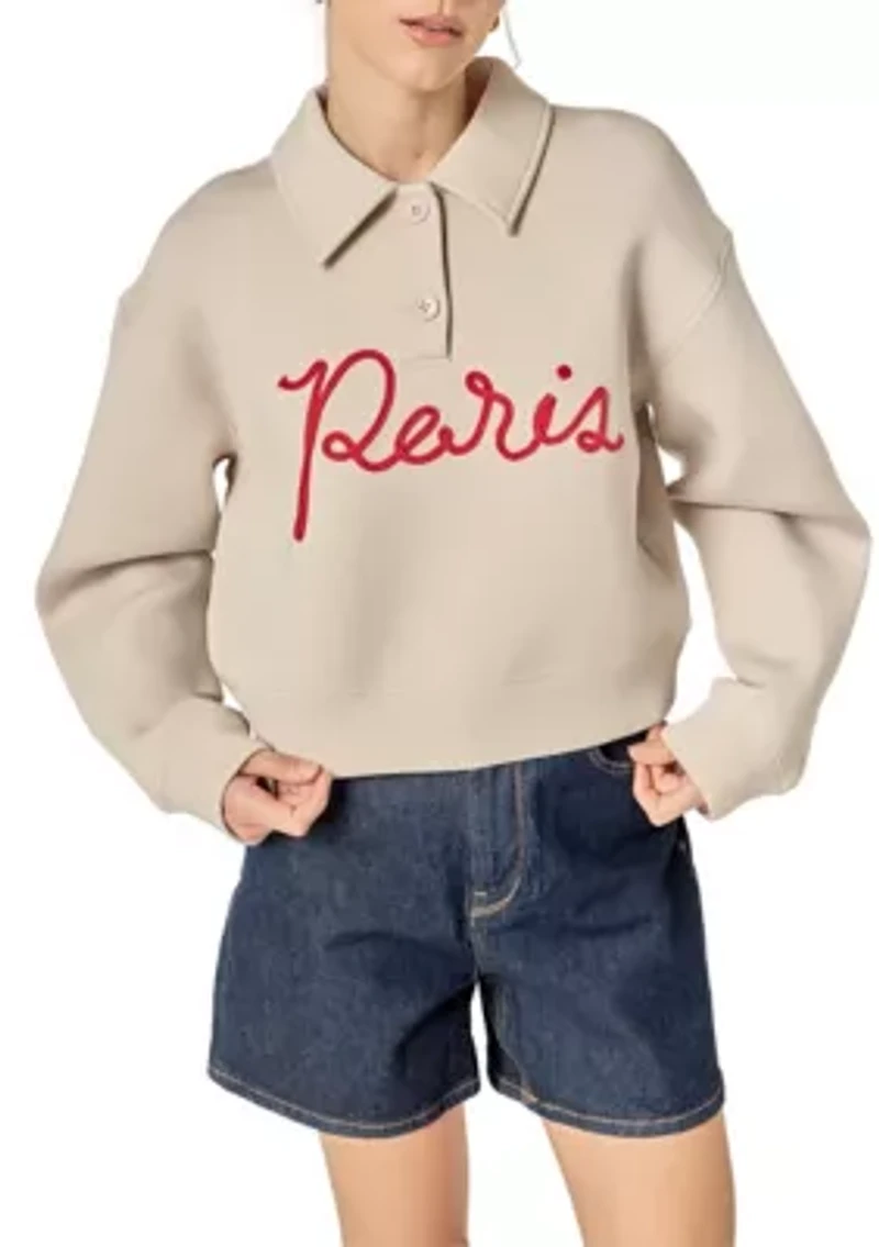 LETTERING POLO SCUBA TOP