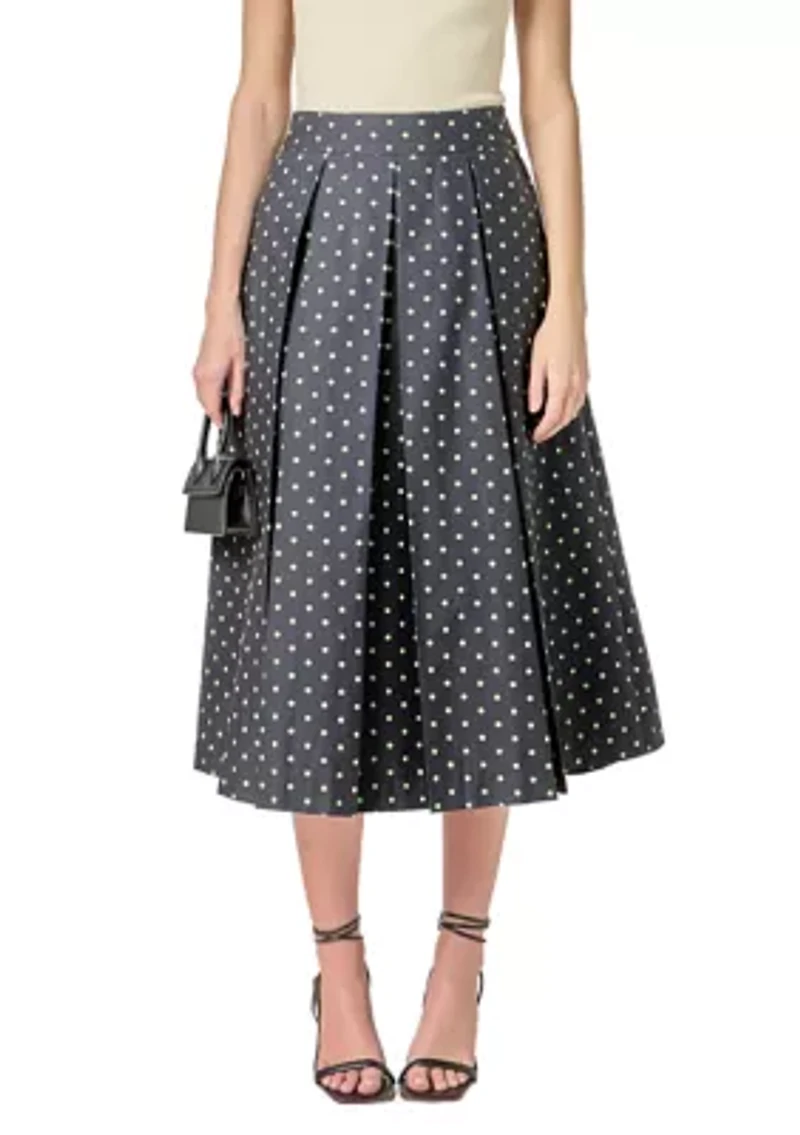 DOT MIDI FULL SKIRT