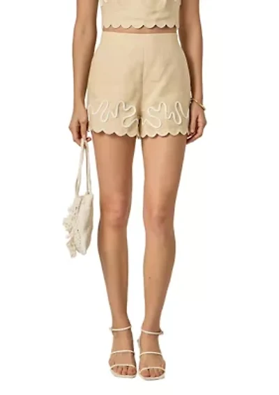 WAVY EMBROIDERED SHORTS