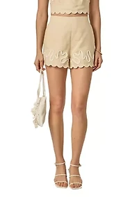 WAVY EMBROIDERED SHORTS