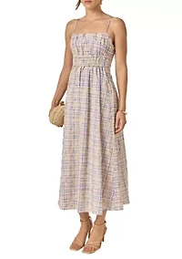 EMBROIDERED STRAPLESS MAXI DRESS