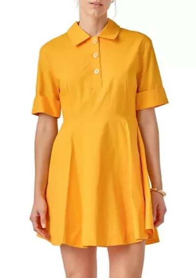 Cotton Shirt Mini Dress