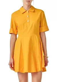 Cotton Shirt Mini Dress