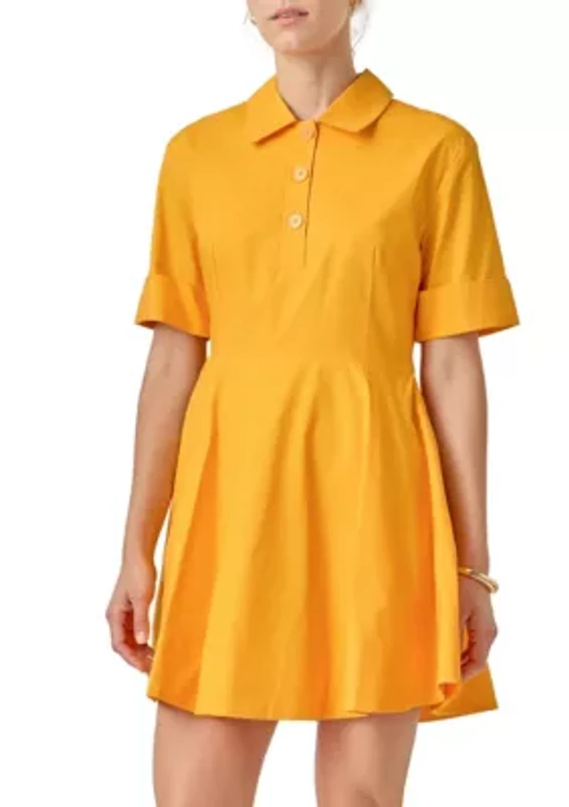 Cotton Shirt Mini Dress