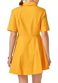 Cotton Shirt Mini Dress