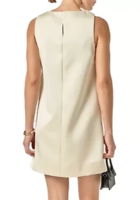 SATIN SLEEVELESS MIDI DRESS