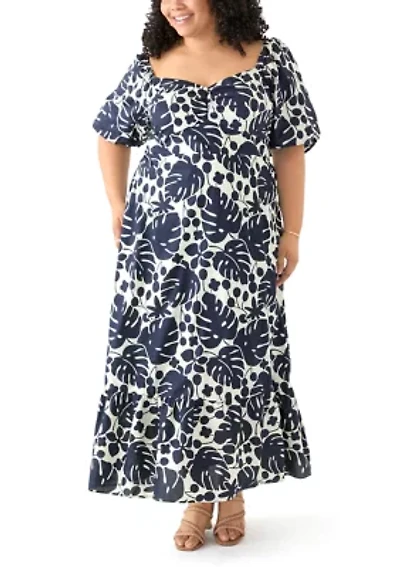 Plus Floral Print Maxi Dress