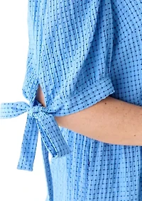 Plus Gingham Tiered Mini Dress
