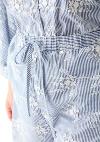 Plus Embroidery Stripe Shorts