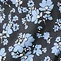 Plus Tied Puff Sleeve Printed Tiered Midi Dress
