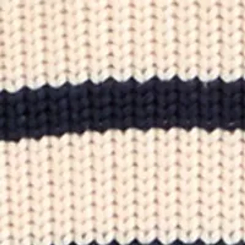 Women's Striped Half Zip Sleeveless Knit Top