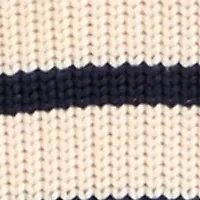 Women's Striped Half Zip Sleeveless Knit Top