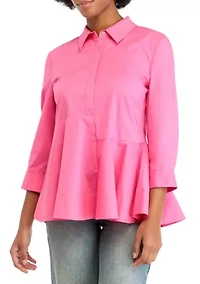 Women's Peplum Waist Detailed Blouse