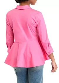 Women's Peplum Waist Detailed Blouse