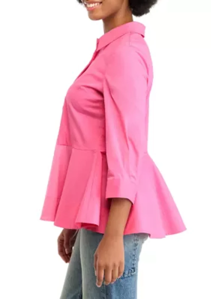 Women's Peplum Waist Detailed Blouse