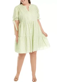 Plus Printed Mini Dress