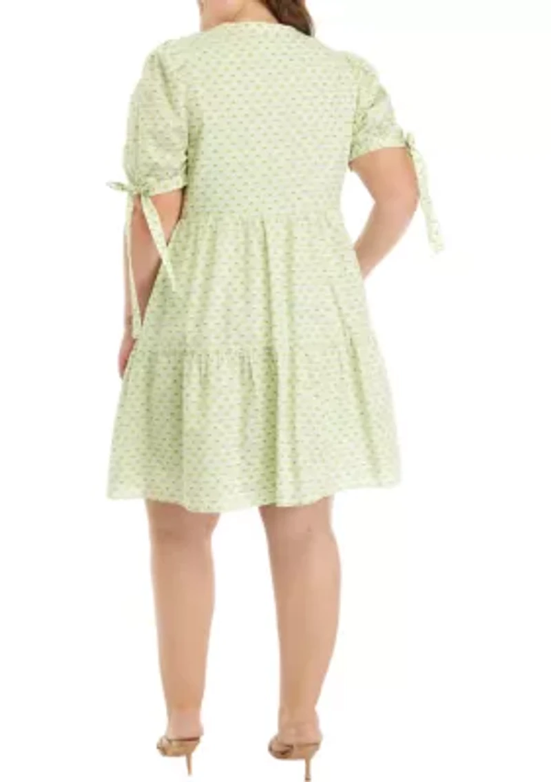 Plus Printed Mini Dress