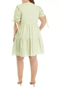 Plus Printed Mini Dress