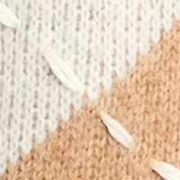 Plus Argyle Long Sleeve Cardigan