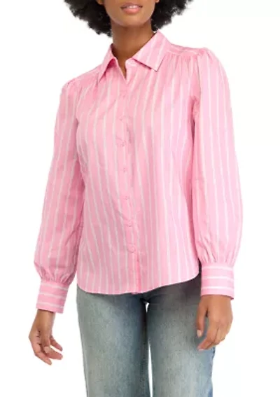 Women's Button Down Striped Shirt