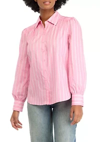 Women's Button Down Striped Shirt