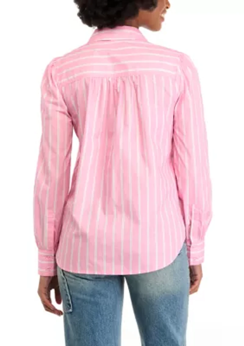 Women's Button Down Striped Shirt