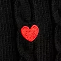 Plus Heart Embroidery Knit Sweater