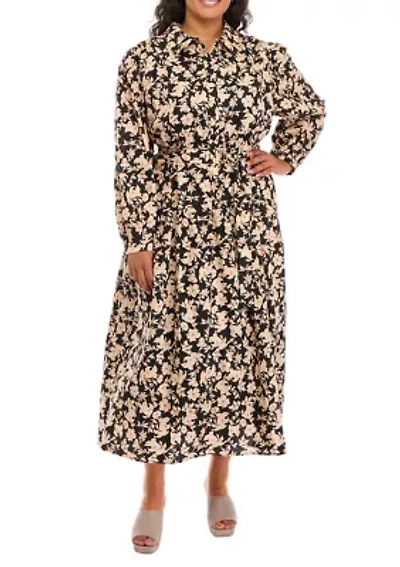 Plus Printed Midi Dress