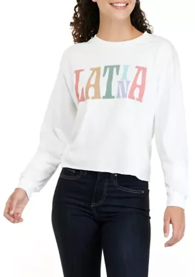 Women's Long Sleeve Latina Graphic T-Shirt