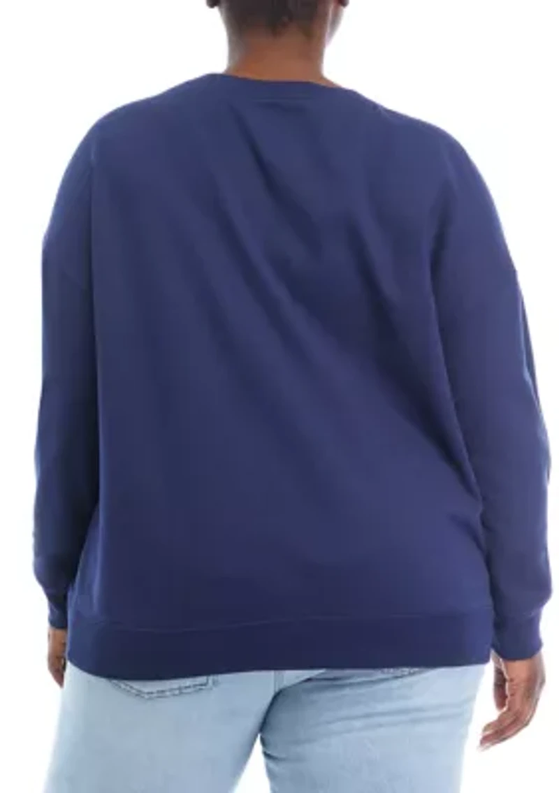 Plus Sunset Dreamer Graphic Fleece Sweater