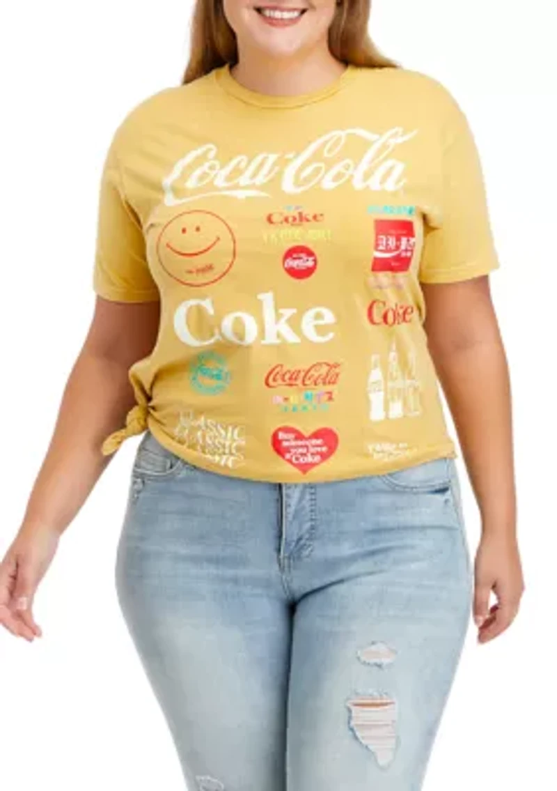 Plus Short Sleeve Side Knot Graphic T-Shirt