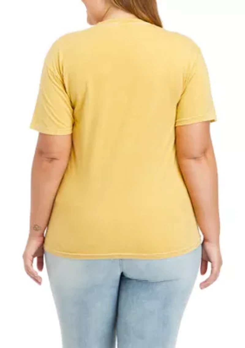 Plus Short Sleeve Side Knot Graphic T-Shirt