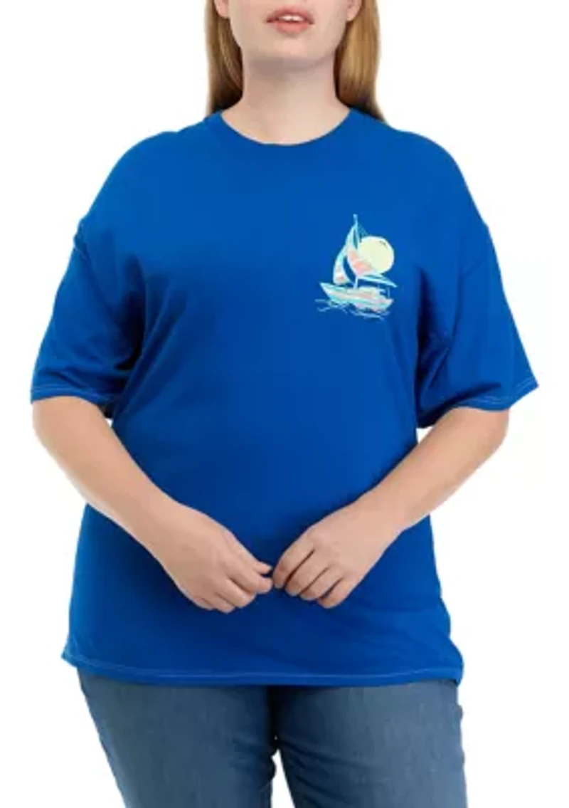 Plus Sailboat Graphic T-Shirt