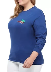 Plus Long Sleeve Jingle All The Way Graphic T-Shirt