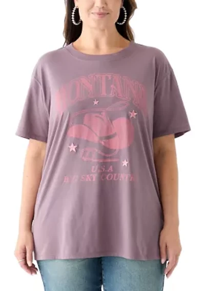 Plus Montana Cowboy Graphic T-Shirt