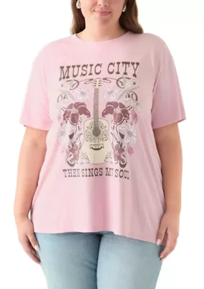 Plus Music City Graphic T-Shirt