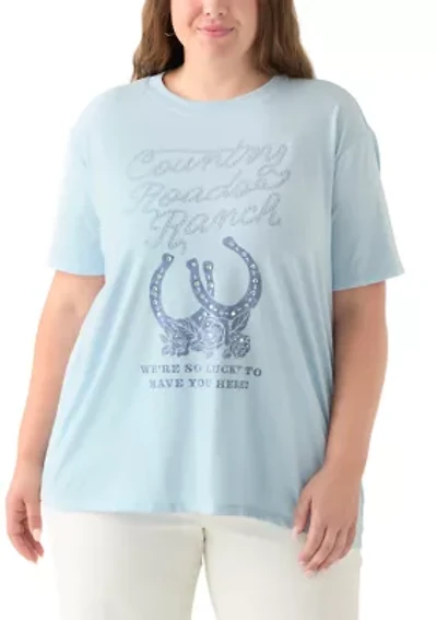 Plus Country Roads Ranch Graphic T-Shirt