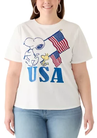 Plus Snoopy USA Shirt