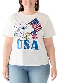 Plus Snoopy USA Shirt