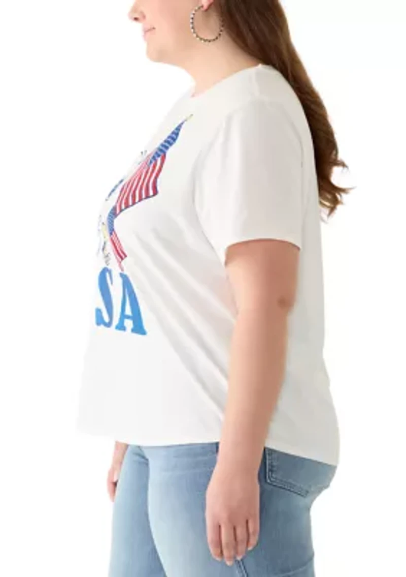 Plus Snoopy USA Shirt