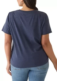 Plus Tie Dye Star Print T-Shirt