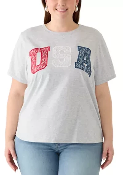 Plus Lace USA T-Shirt