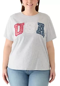 Plus Lace USA T-Shirt