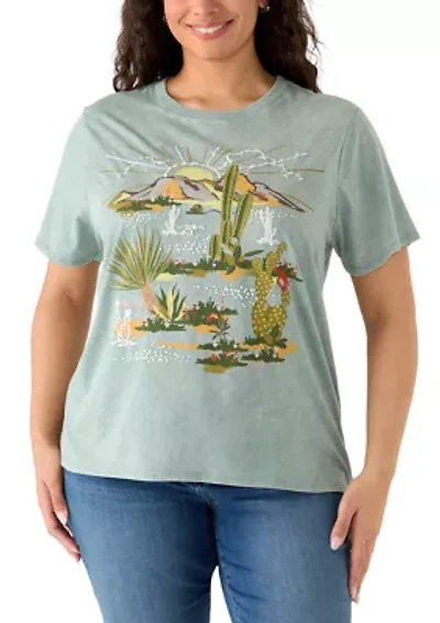 Plus Country Scene Graphic T-Shirt