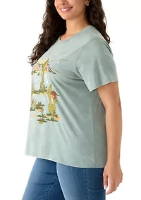 Plus Country Scene Graphic T-Shirt