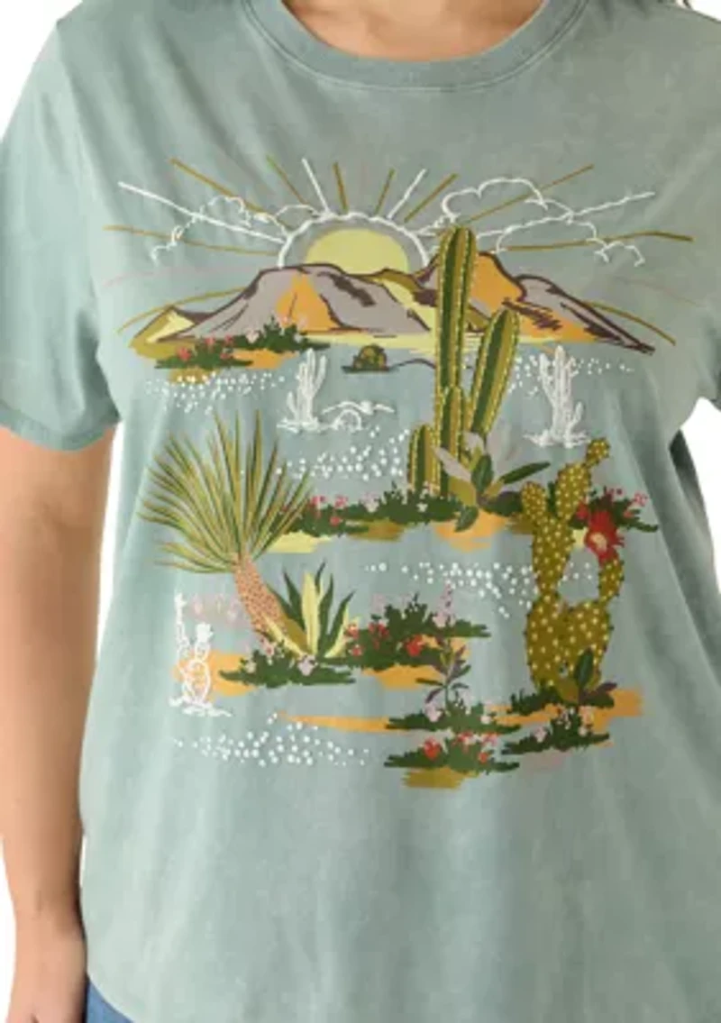 Plus Country Scene Graphic T-Shirt