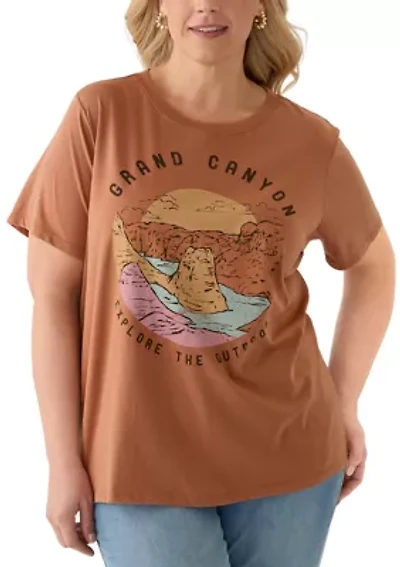 Plus Grand Canyon Mineral Wash Graphic T-Shirt