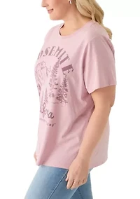 Plus Yosemite Mountains Mineral Wash Graphic T-Shirt