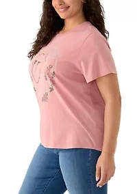 Plus Rolling Stones NY Roses Graphic T-Shirt